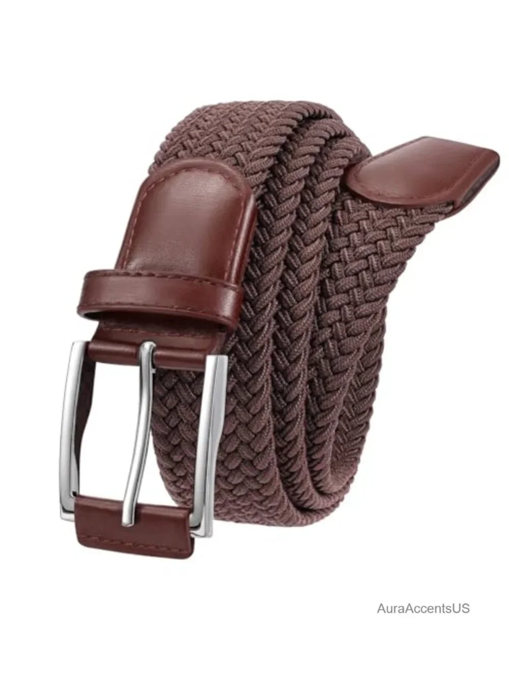 Braided Stretch Belt for Men Women Elastic Woven Belt Golf Casual Pants